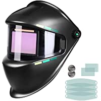 Careta Soldar Automática- Ginour Casco de soldadura- Gran Ventana 100 X 67MM- Casco Solar 1-1-1-1 de Oscurecimiento…